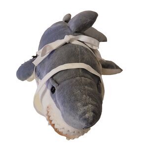 Discovery Channel Wildlife Artists Gray Great White Shark Stuffed Plush Animal